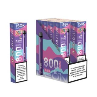 Isok Neon 1 Purple Star 800 Puffs Σταφύλι