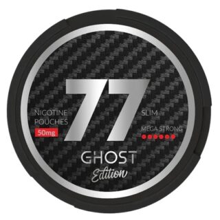 77 GHOST EDITION SLIM MEGA STRONG NICOTINE POUCHES 50mg