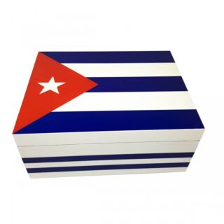 1023 Cigar Humidor with Cuban Flag 50ct