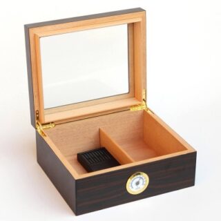 1102-E Humidor with glass top 25ct